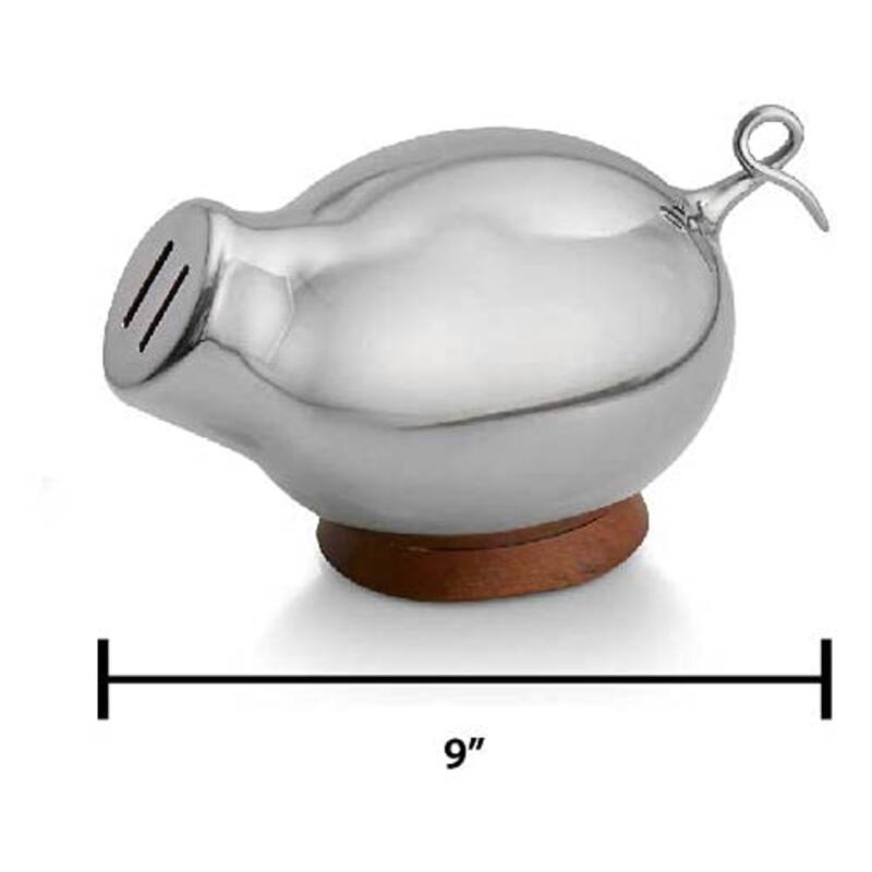 Nambe Kibo Piggy Bank - 8” L x 4.5” W x 4.25” H