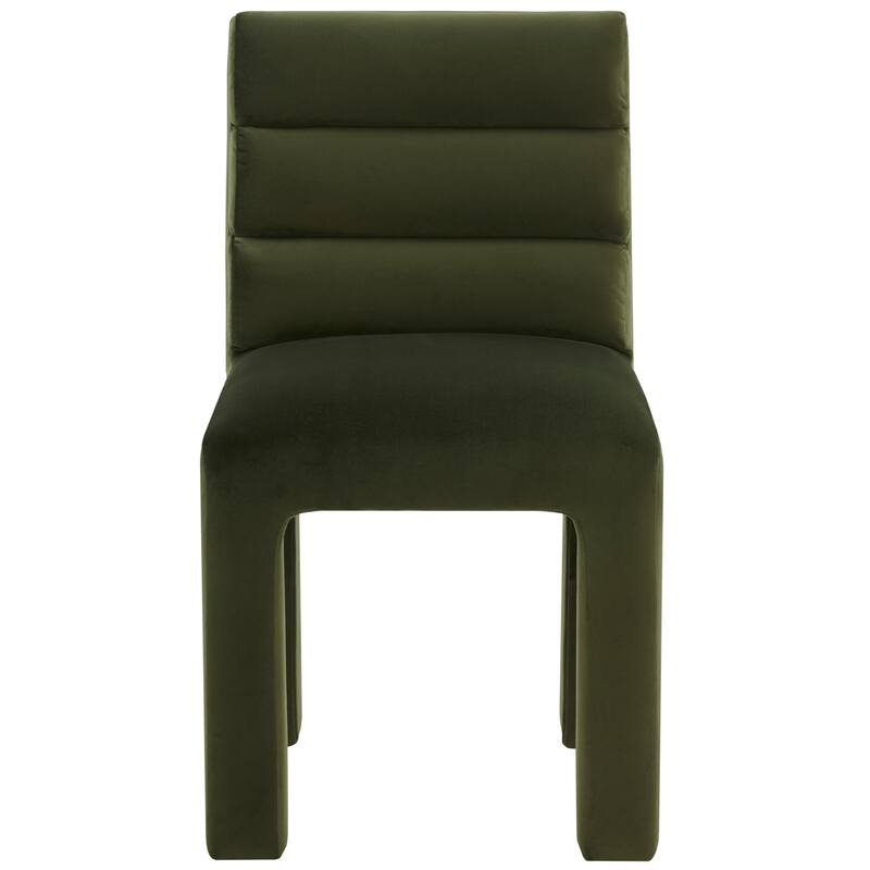 SAFAVIEH Couture Coby Channel Tufted Dining Chair - 19 In. W x 24 In. D x 34 In. H - 19"Wx24"Dx34"H