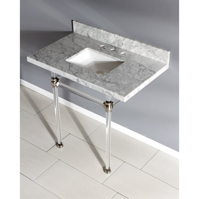 Kingston Brass Templeton 36" Rectangular Marble Wall Mounted Bathroom
