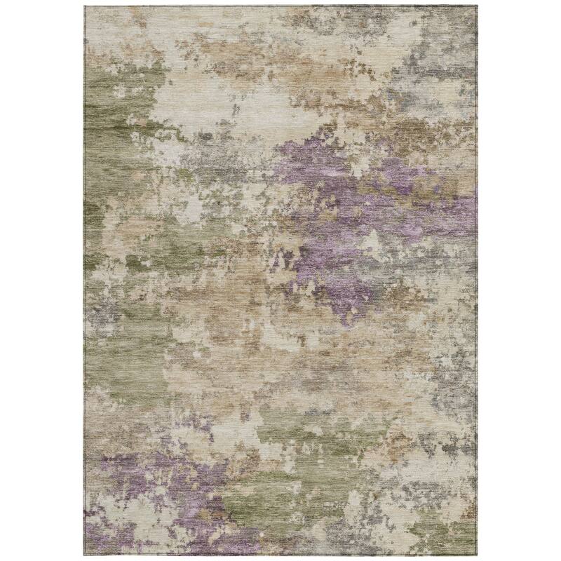 HomeRoots Abstract Transitional Rectangle Outdoor Rug
