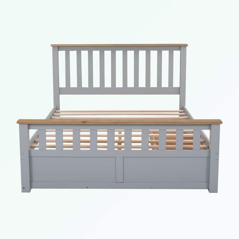 Full Size Canopy Platform bed with two Drawers