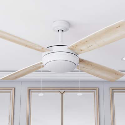 52" Prominence Home Kailani Indoor Coastal Ceiling Fan, Bright White