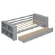 preview thumbnail 16 of 14, Twin Size Pine Wood Daybed Frame with Bookcase and Drawers