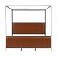 Christopher Knight Home - Alice Modern PU Upholstered King Canopy Bed Frame with Iron Legs