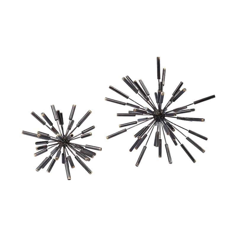 Black Metal Spiked Sculpture