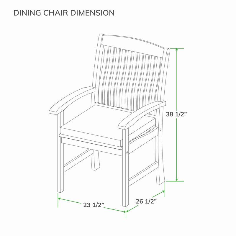 Cambridge Casual Houston 6-Piece Teak Outdoor Dining Set with Cushion