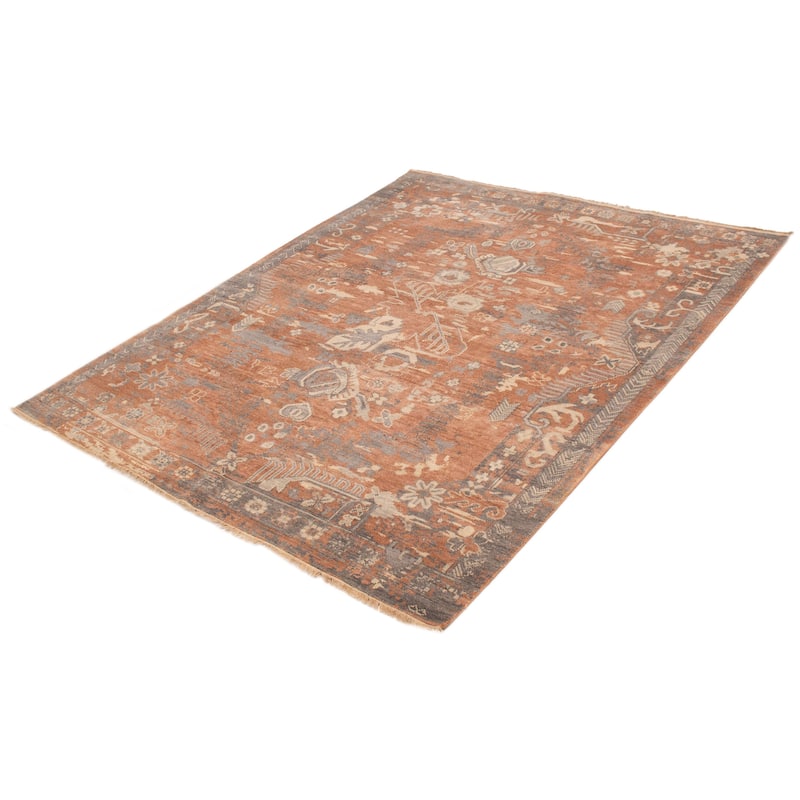 ECARPETGALLERY Hand-knotted Jules Serapi Copper Wool Rug - 7'11 x 9'9
