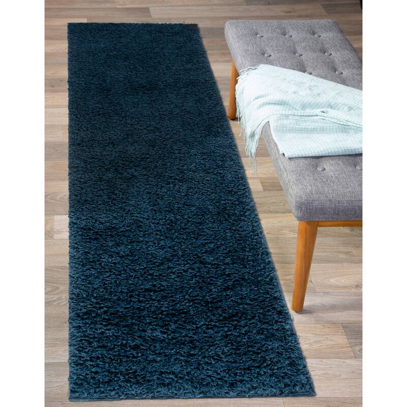World Rug Gallery Contemporary Solid Cozy Plush Shag Area Rug