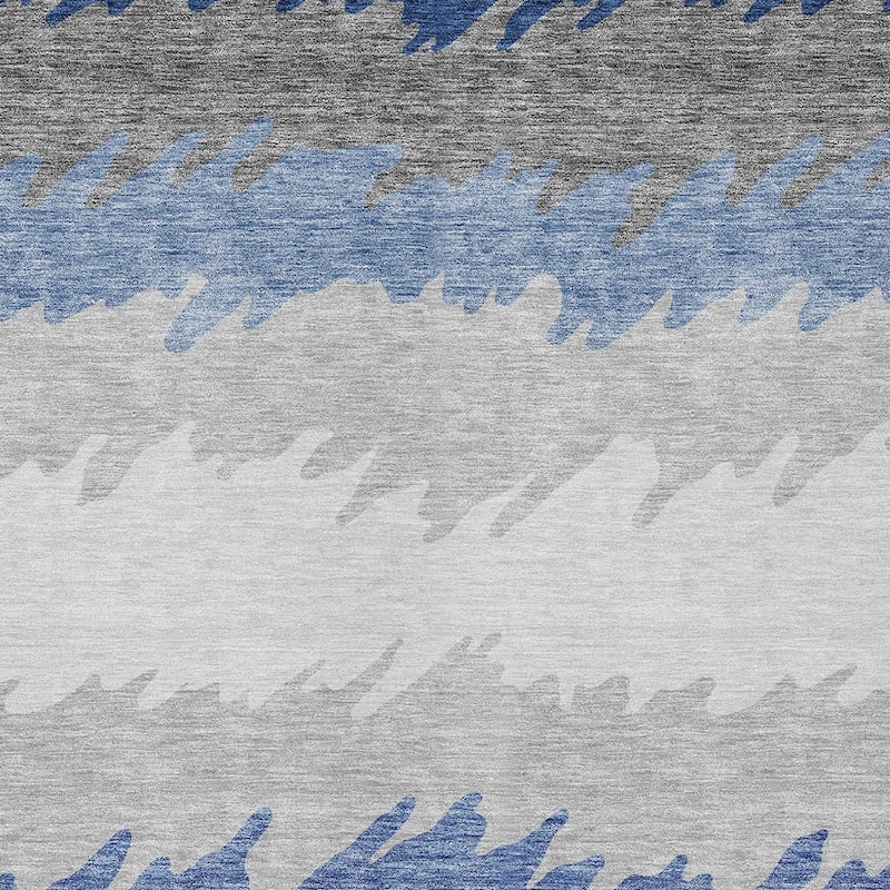 HomeRoots Striped Transitional Rectangle Outdoor Rug