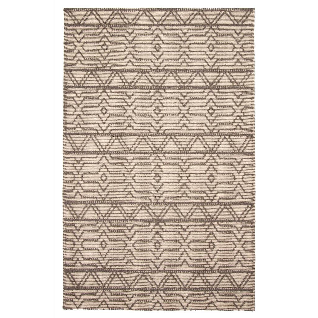 ECARPETGALLERY Braid weave Sienna Tan Wool Rug - 5'1 x 8'0