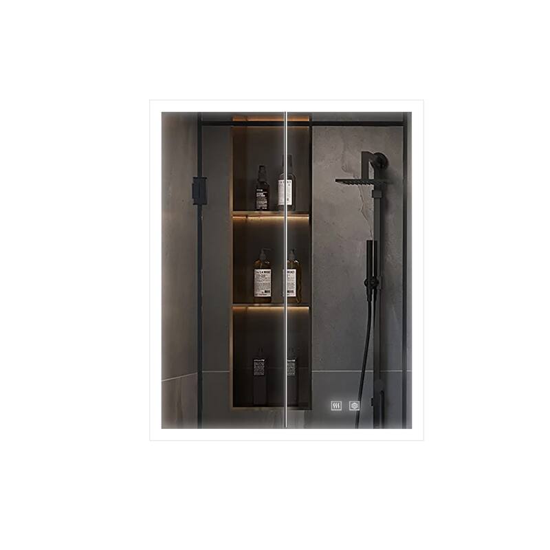 Mesa Surface-Mount LED Mirror Medicine Cabinet with Defogger