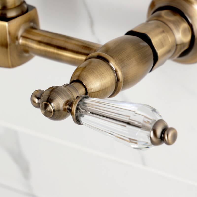 Willshire Two-Handle 2-Hole Wall Mount Bridge Kitchen Faucet