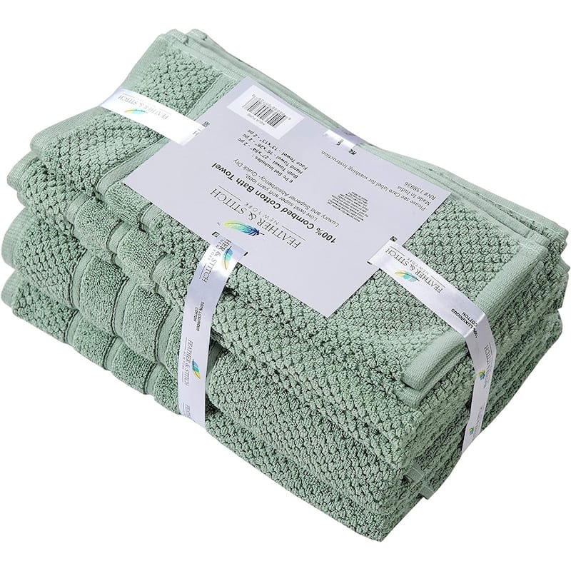 Luxurious Absorbent 650 GSM Combed Cotton 6-piece Towel Set