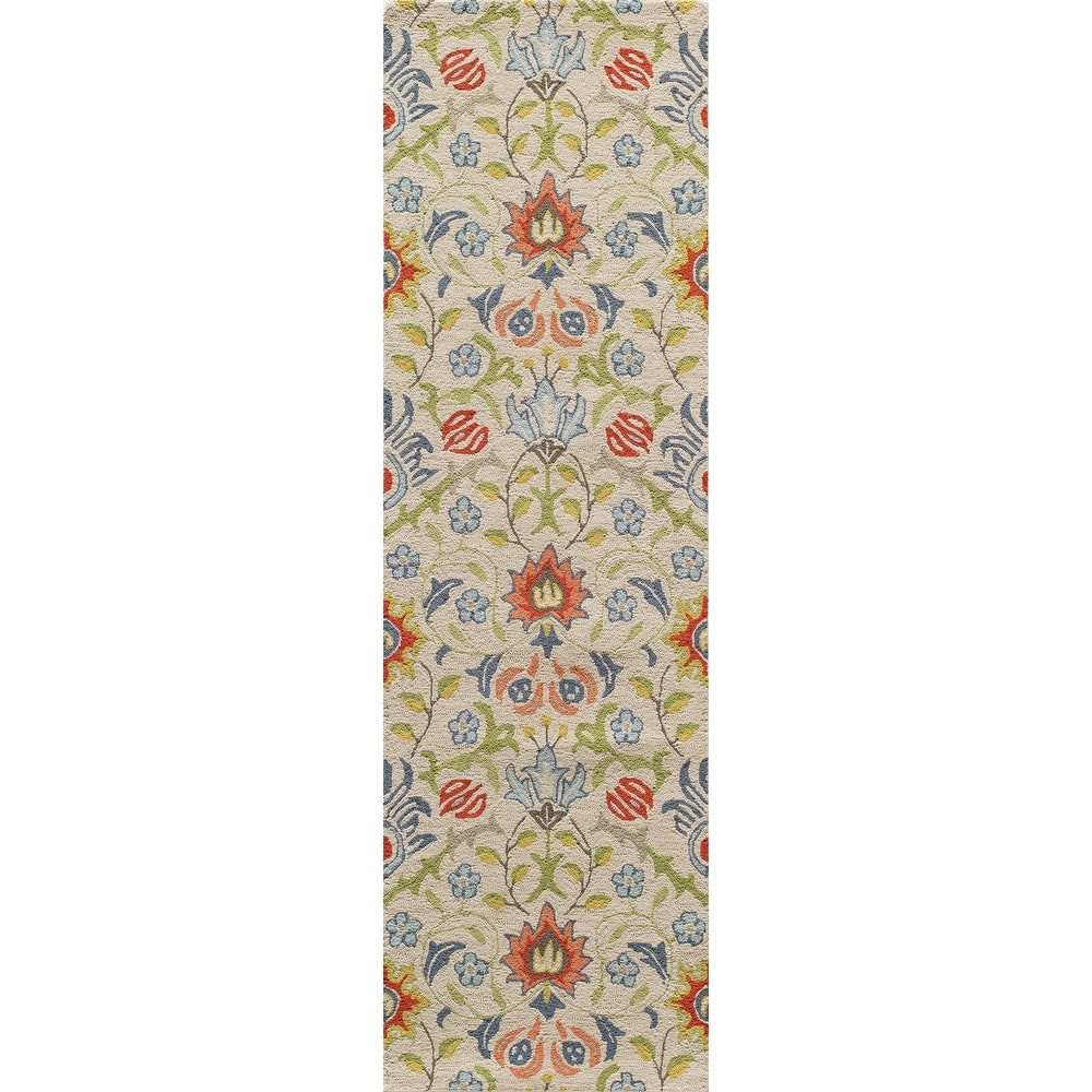 Momeni Newport Hand Tufted Wool Floral Area Rug.
