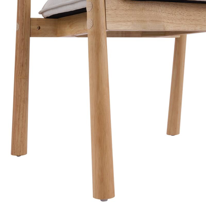 Christopher Knight Home - Modern Upholstered Rubber Wood Dining Chairs with Ergonomic Curved Back