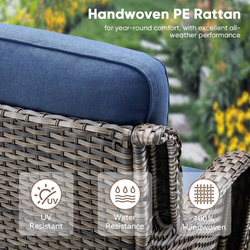 Pocassy Outdoor Swivel Chairs Patio Furniture Set