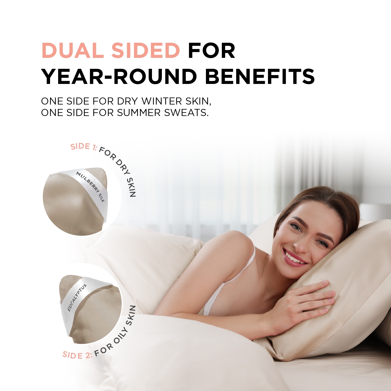 One sided silk pillowcase sales