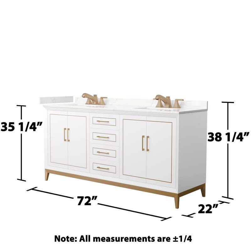 Wyndham Collection WCH515172D-QTZ-US3MXX Marlena 72" Free Standing