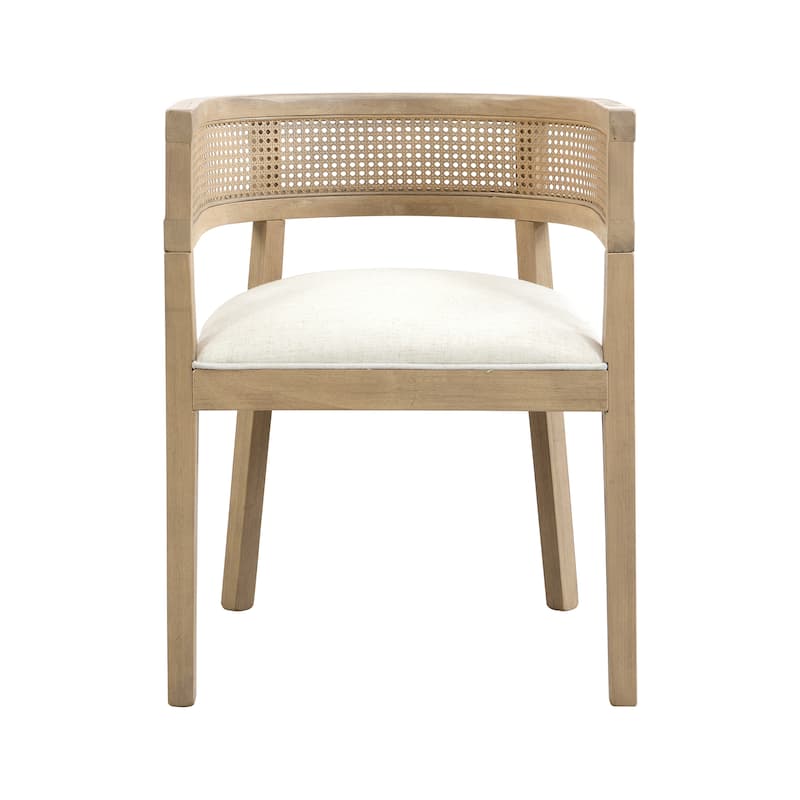 Halea Farmhouse Rubberwood Dining Chairs with Cane Back (Set of 2) by Christopher Knight Home