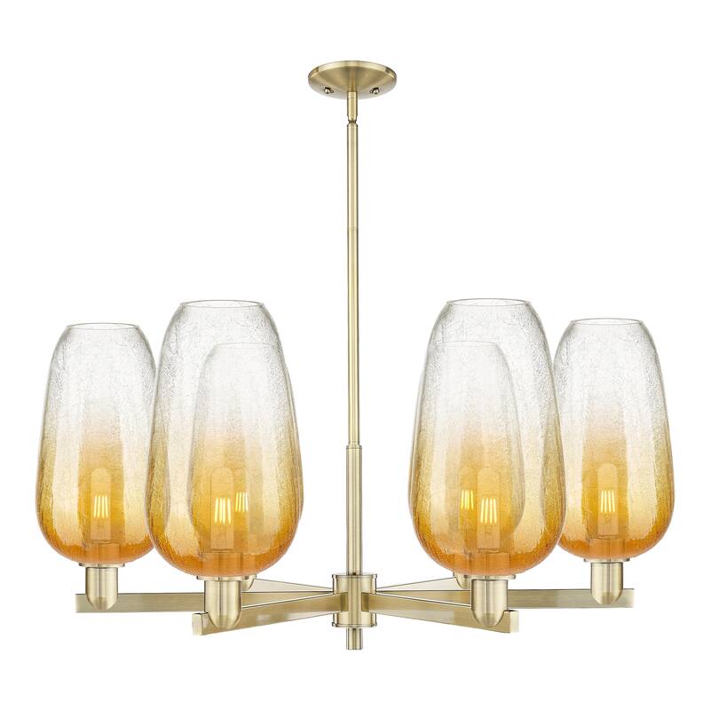 Innovations Lighting Downtown Urban - Brookhaven Flute - 6 Light 24" Stem Hung Chandelier