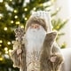 preview thumbnail 63 of 92, Glitzhome 18"H Faux Fur Christmas Santa Figurines with Porcelain Face