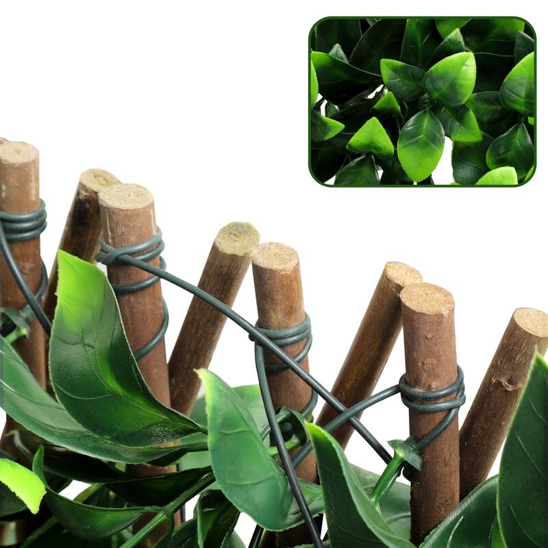 1pcs 32" x 50" Artificial Ivy Hedges Screen Expandable Privacy Fence