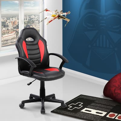 Kid's Gaming and Student Racer Chair with Wheels, Red