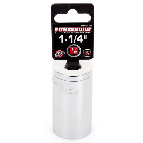 Powerbuilt 1/2" Drive 12 Pt. Deep Well SAE Socket 1-1/4" - 940142