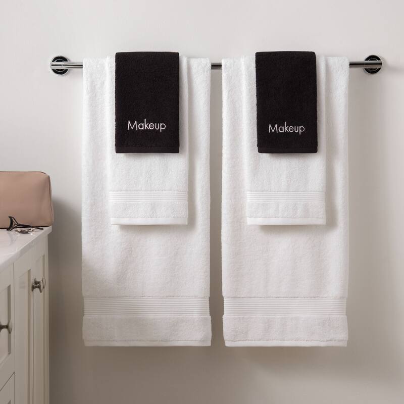 Cotton Embroidered Makeup Remover Towels - Set of 6