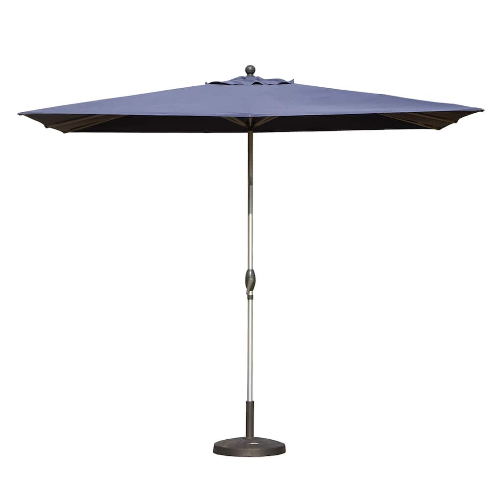 Rectangle Patio Umbrella with Crank Lift & Tilt Function, Navy Blue (Base Sold Separately)