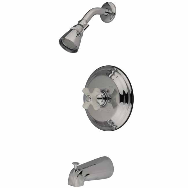 Kingston Brass Vintage Pressure Balanced Valve Trim with Porcelain - Polished Chrome