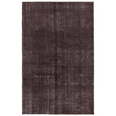 ECARPETGALLERY Hand-knotted Color Transition Black Wool Rug - 5'9 x 9'1