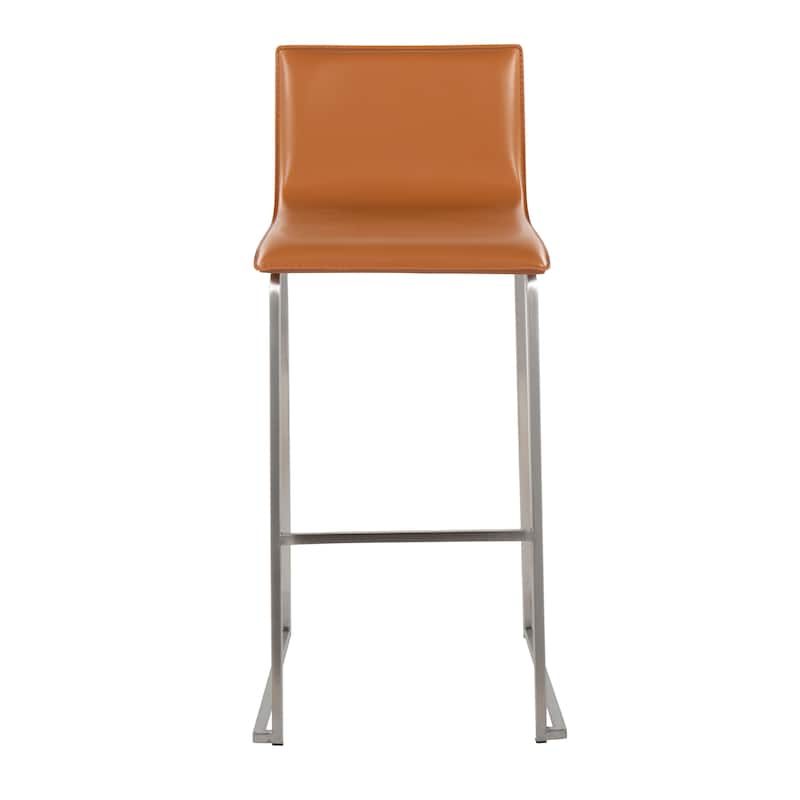 Silver Orchid Mara Upholstered 29" Fixed-Height Bar Stool - Set of 2