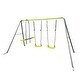 preview thumbnail 3 of 6, 3 in 1 Outdoor Playground Metal Children Swing Set with for Age 3 Up