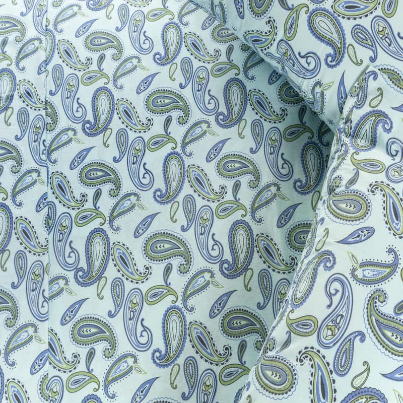 Superior Cotton Flannel Paisley Bed Sheet Set