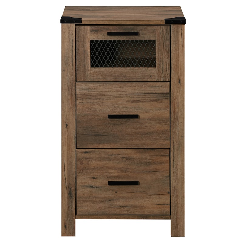WAMPAT 2 Pack End Table with 3 Drawer Stroage, Sofa Side Table