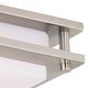preview thumbnail 10 of 8, Horizon 12-in W LED Square Satin Nickel Mission Flush Mount Ceiling Light - 12-in W x 3.5-in H x 12-in D