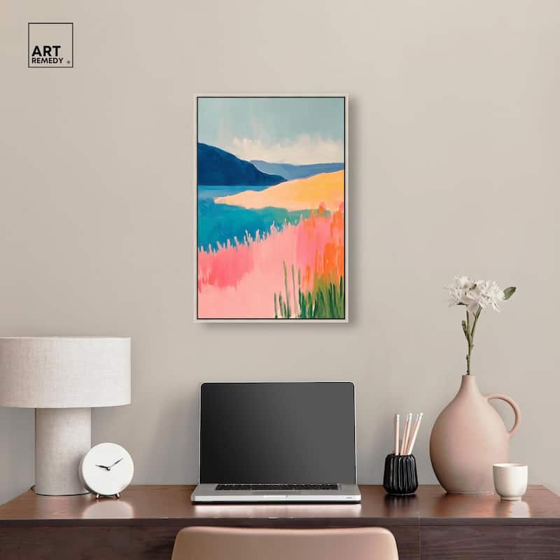 Meadow Meets the Sea Canvas by Art Remedy