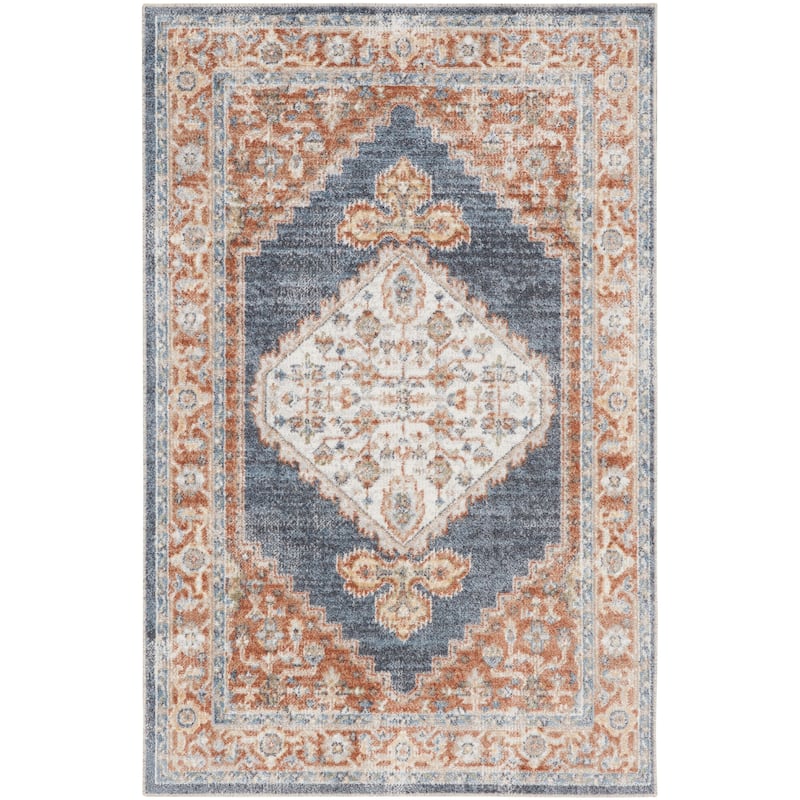 Nourison Astra Machine Washable Distressed Area Rug - 2' 2" x 4' - Grey/Multi