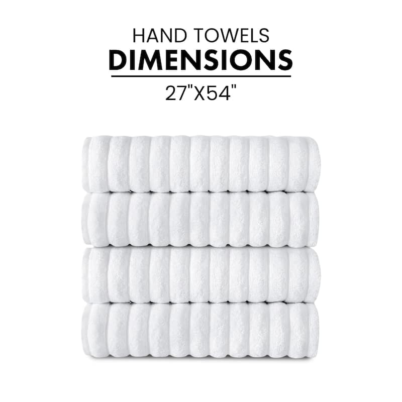 Brampton Turkish Cotton 4 Piece Bath Towels Set Heavyweight 27x54"