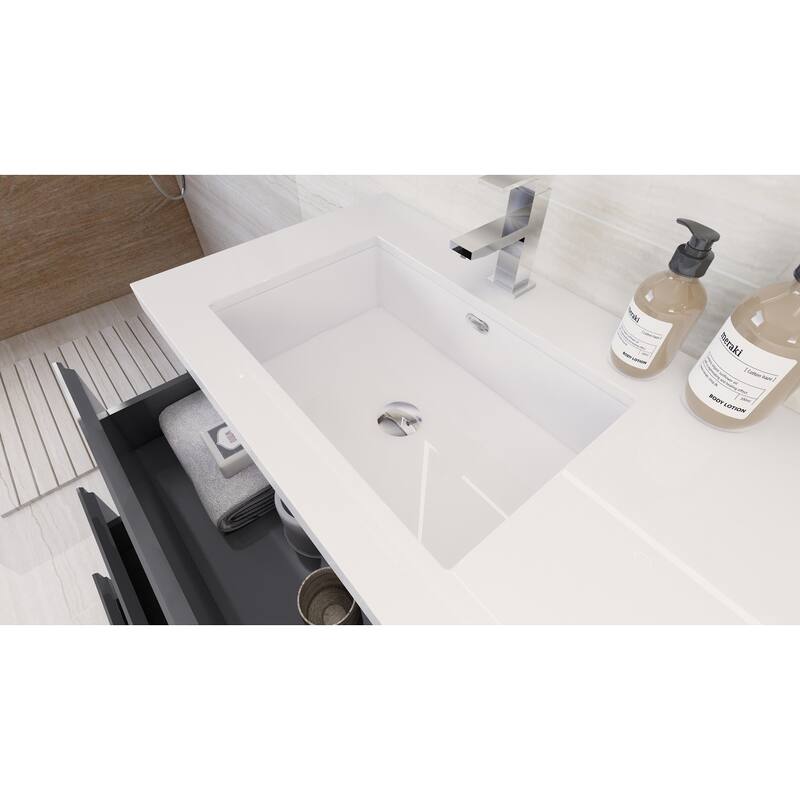 Aron 60'' Freestanding Vanity with Left Single Sink