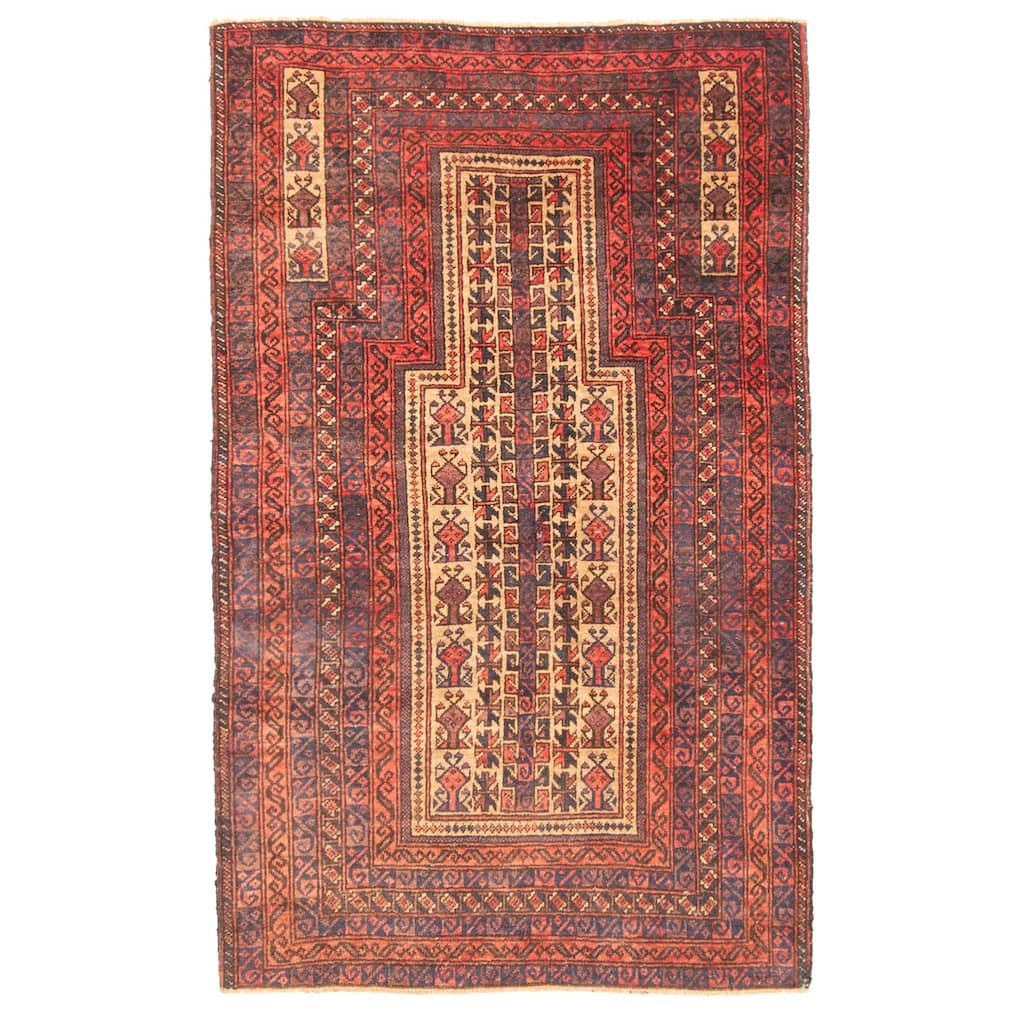 ECARPETGALLERY Hand-knotted Teimani Tan Wool Rug - 3'0 x 4'9
