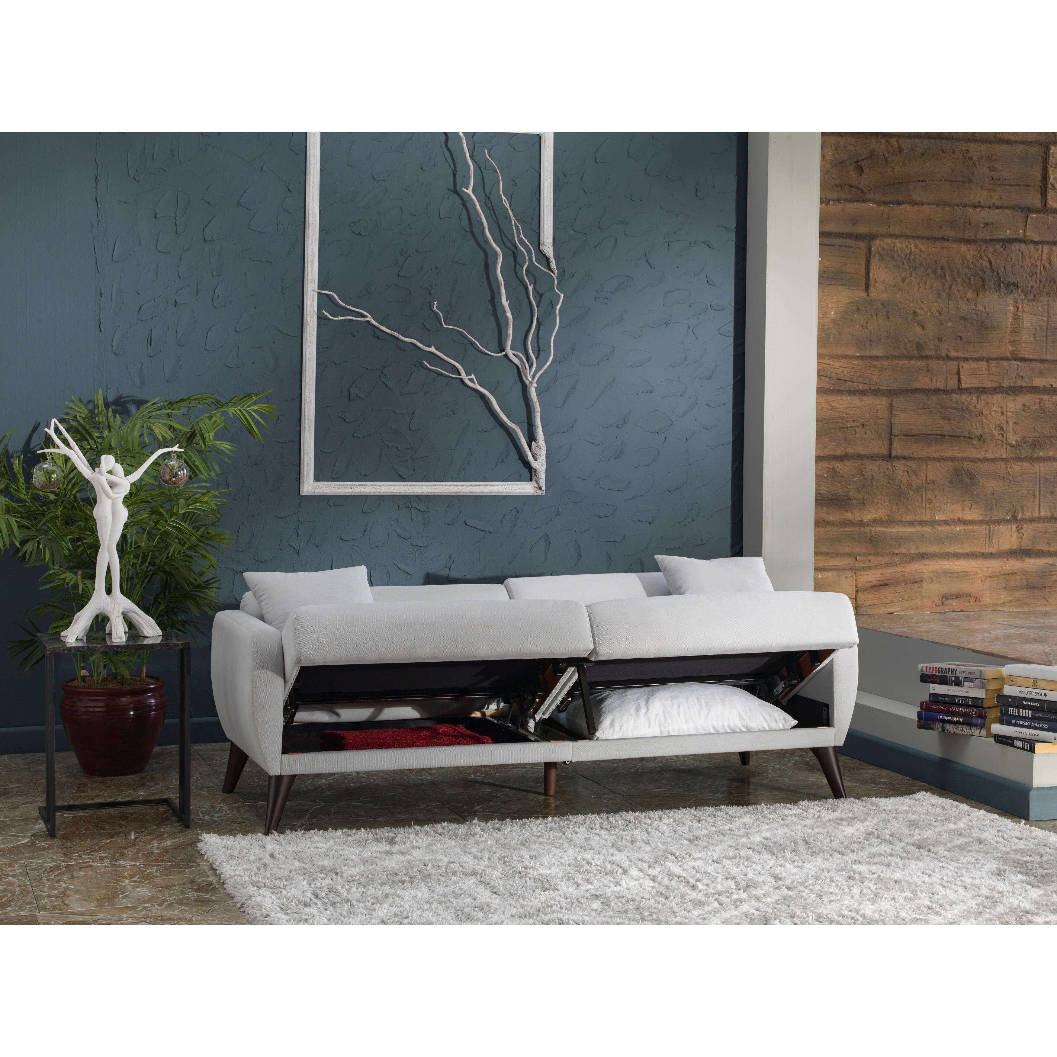 Hudson Bellona Upholstered Sofa In A Box 33 X79 X31 Overstock 30322789