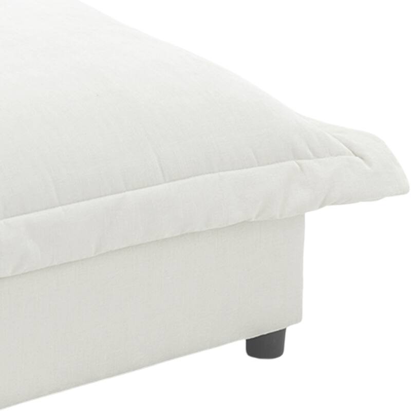 Modern Chenille Cloud Accent Ottoman