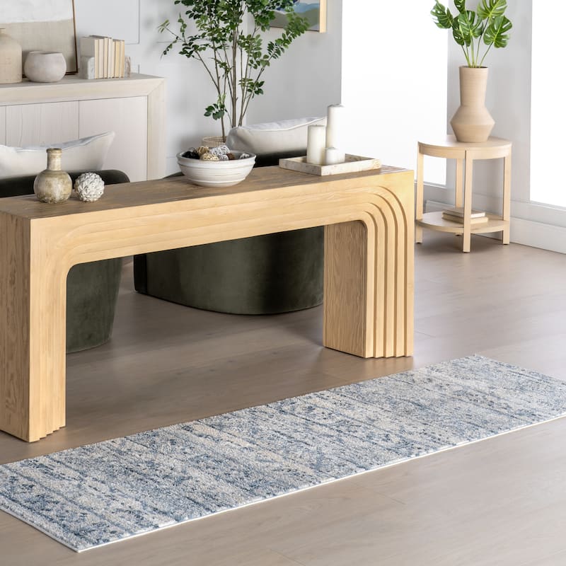 Nuloom Hattie Transitional Moroccan Area Rug - 2' 6" x 8' - Blue