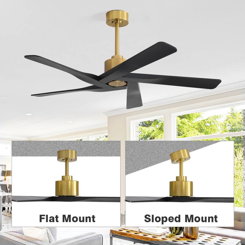 WINGBO 54 inch 5 ABS Blades DC Motor Indoor Ceiling Fan with Remote Control