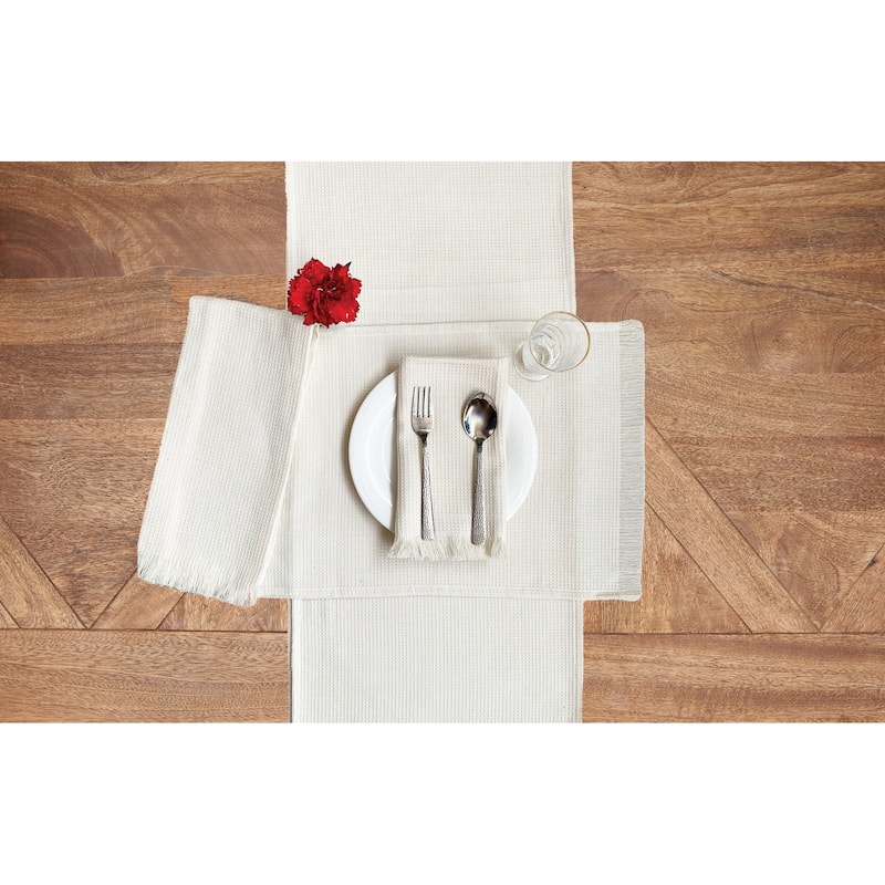 Waffle Weave Ivory Napkin Set of 6