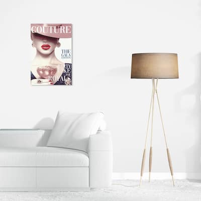 Wynwood Studio Canvas Fashion and Glam Cover Model Couture I Pink and Light Pink Modern & Contemporary Wall Art Canvas Print