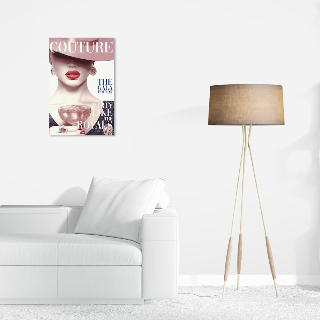 Wynwood Studio Canvas Fashion and Glam Cover Model Couture I Pink and Light Pink Modern & Contemporary Wall Art Canvas Print