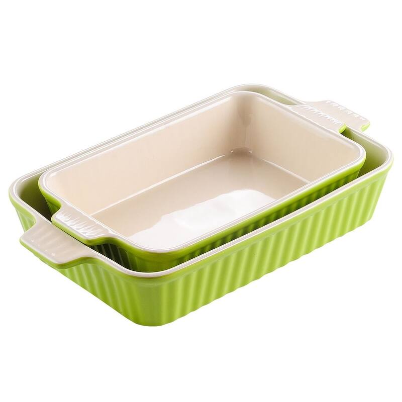 MALACASA Series Bake.Bake, Rectangle Porcelain Bakeware Set